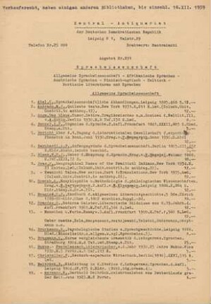 Nr. 291: Sprachwissenschaft