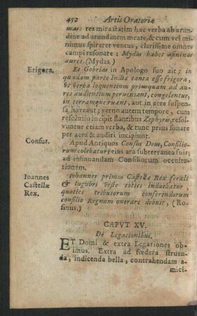 Caput XV. De Legationibus.