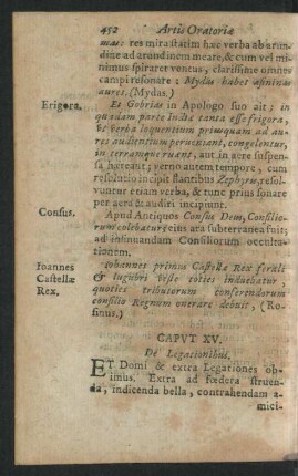 Caput XV. De Legationibus.