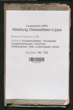 Besetzung der Küsterstelle