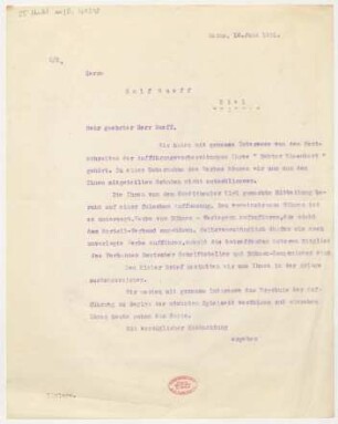 Brief an Rudolf Käser : 16.06.1921