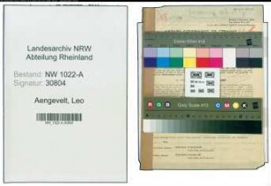 Entnazifizierung Leo Aengevelt , geb. 18.12.1909 (Reichsbahninspektor)