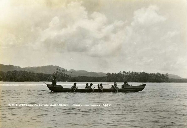 "In the western channel, Port Adam, Malaita"