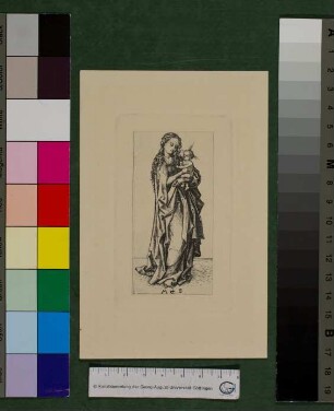 Nachdruck von Martin Schongauers (kleiner) stehenden Madonna