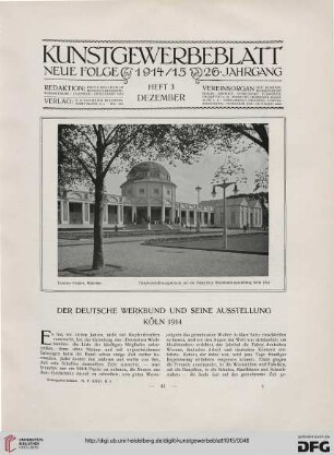 Der deutsche Werkbund und seine Ausstellung Köln 1914