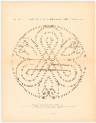 Grammatik der Ornamente: Füllung einer kreisförmigen Oeffnung, Heft 3. Blatt 9.