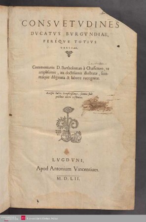 Consuetvdines Dvcatvs Bvrgvndiae Feréqve Totivs Galliae