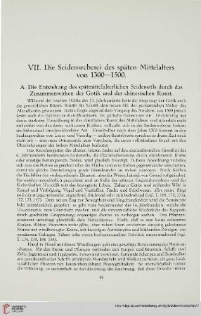VII. Die Seidenweberei des späten Mittelalters von 1300-1500