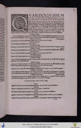 Quando quidem nunc institutum meum est quicquid ex hoc libro…