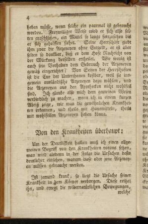 Von den Krankheiten überhaupt: