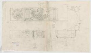 Thiersch, Friedrich von; Wiesbaden; Kurhaus - Brüstungsgeländer Südfassade (Teilansicht, Details)