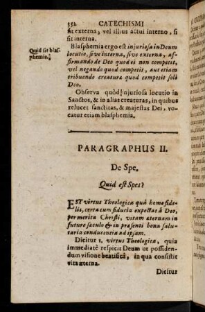 352-365, Paragraphus II. De Spe. - Paragraphus III. De Charitate.