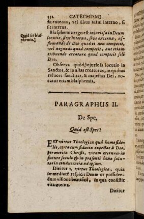 352-365, Paragraphus II. De Spe. - Paragraphus III. De Charitate.