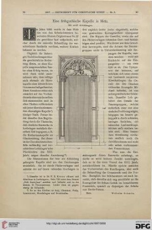 Eine frühgothische Kapelle in Metz