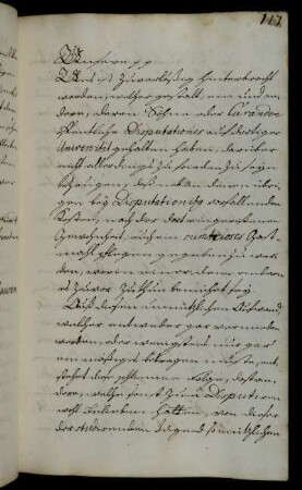 Vorschlag des Verzichts auf das Gastmahl nach den Disputationen (Beschwerde aufgrund der hohen zusätzlichen Kosten).
