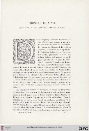 4. Pér. 9.1913: Léonard de Vinci : architecte du château de Chambord