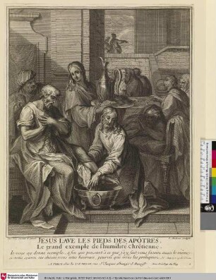 JESUS LAVE LES PIEDS DES APÔTRES. [Jesus wäscht die Füße der Apostel.]