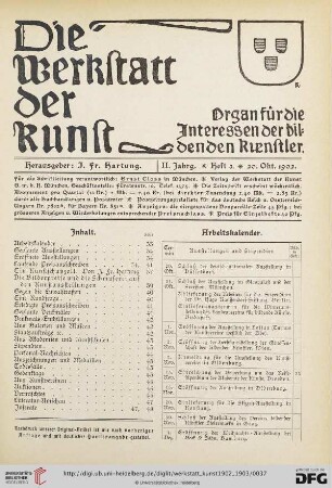 Inhalt / Arbeitskalender / Geplante Ausstellungen / Eröffnete Ausstellungen / Laufende Preisausschreiben