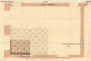 Gärtner, Friedrich von; München; Wittelsbacherpalast - Parkettboden im Salon u. Speisezimmer 2. OG (Teilansicht)