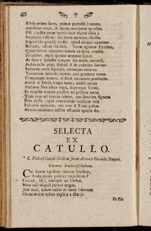 Selecta ex Catullo.