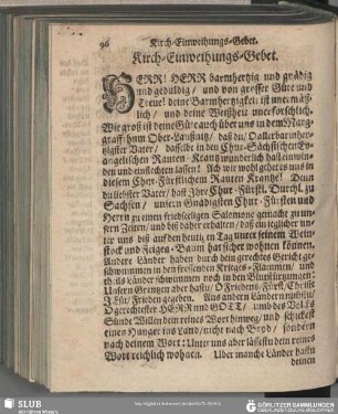 Kirch-Einweihungs-Gebet