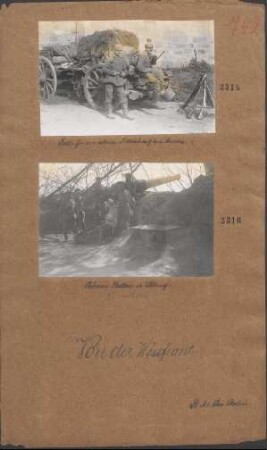 Schwere Batterie in Stellung, (15 cm Kanone)