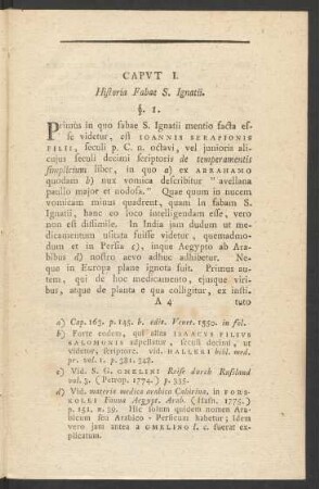 Caput I. Historia Fabae S. Ignatii