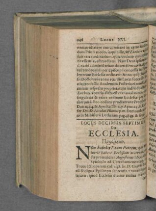 Locus Decimus Septimus De Ecclesia.