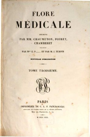 Flore médicale, 3