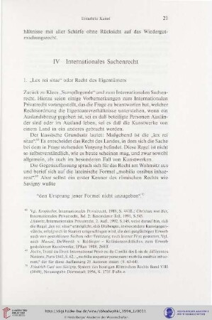 IV Internationales Sachenrecht