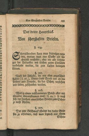 Das dritte Hauptstück. Von scherzhaften Briefen.