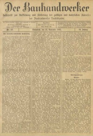 23. November 1895, Nr. 47
