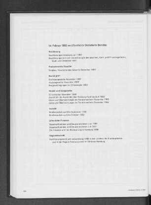Im Februar 1993 veröffentlichte Statistische Berichte