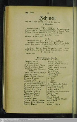 Einwohnerverzeichnis : Einwohnerverzeichnis