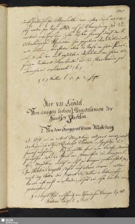 7. Capitel. Von einigen hohen Gerechtsamen des Hauses Sachsen.