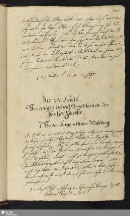 7. Capitel. Von einigen hohen Gerechtsamen des Hauses Sachsen.