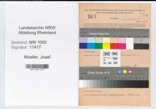 Entnazifizierung Josef Mueller, geb. 15.03.1910 (Bankangest.)