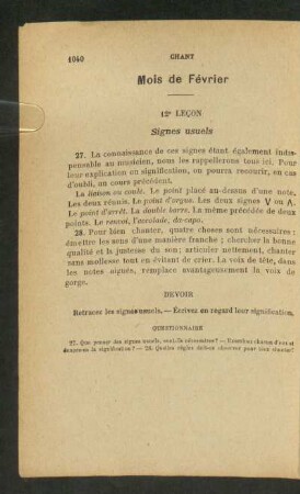 Mois de Février