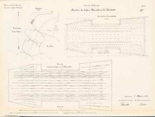 Große Rhinschleuse, Glückstadt: Lageplan 1:500, Grundrisse 1:100, 1:75