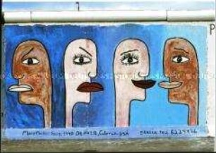 Gemälde von Mary Mackey an der East Side Gallery