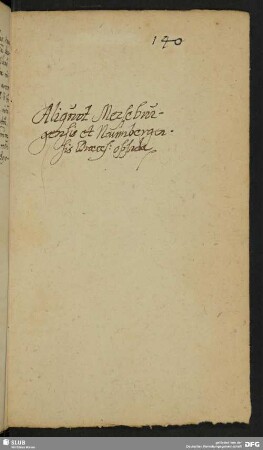 Aliquot Merseburgensis et Naumbergensis Dioecesis oppida.