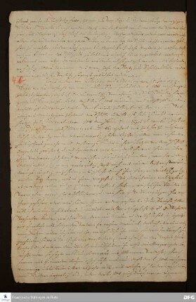 Auszug eines Briefs von [Curt Friedrich v. Wreech ?].