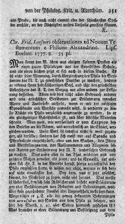Observationes ad Novum Testamentum e Philone Alexandrino.