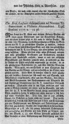 Observationes ad Novum Testamentum e Philone Alexandrino.
