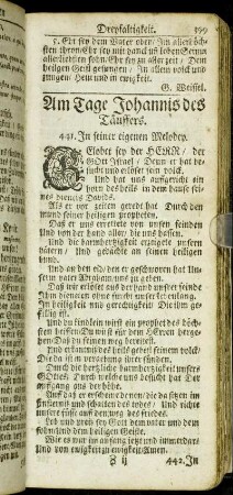 Am Tage Johannis des Täuffers.