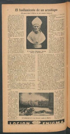 El fusilamiento de un arzobispo : (Pormenores inéditos de un suceso trágico)