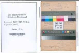 Entnazifizierung Fritz Seiler , geb. 00.00.0000 ()