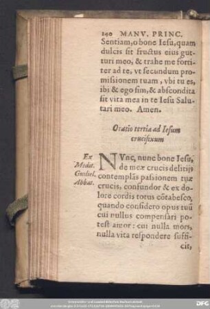 Oratio tertia ad Iesum crucifixum.