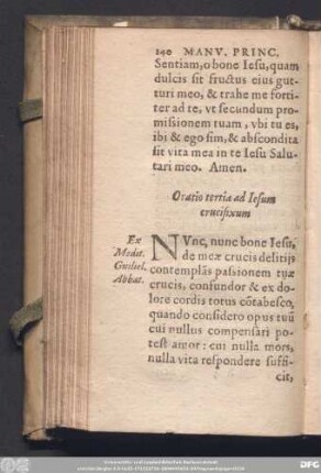 Oratio tertia ad Iesum crucifixum.