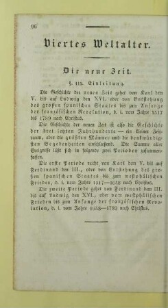 Viertes Weltalter. Die neue Zeit